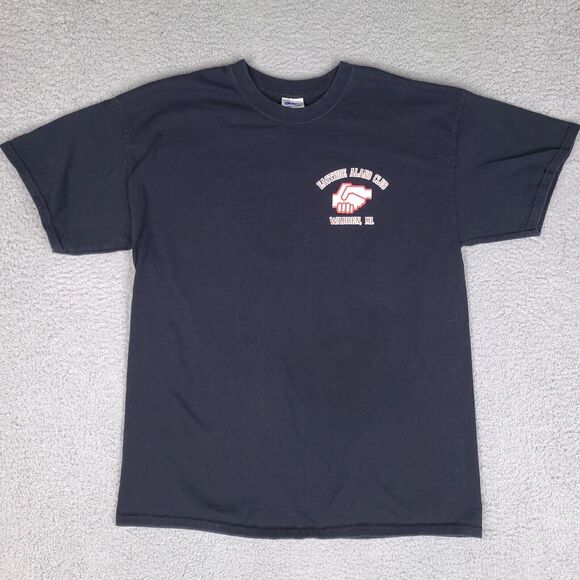 Eastside Alano Club Warren Michigan T-Shirt Adult Large Black‎ Acceptance God - Picture 1 of 11